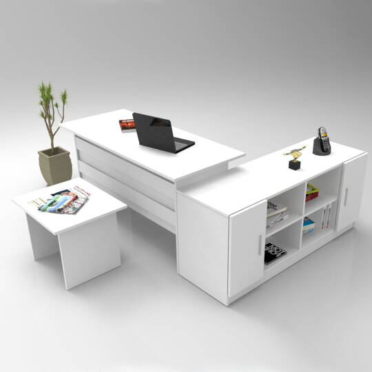 L'occi Concept Diego ABF Ofis Büro Masa Takımı Beyaz