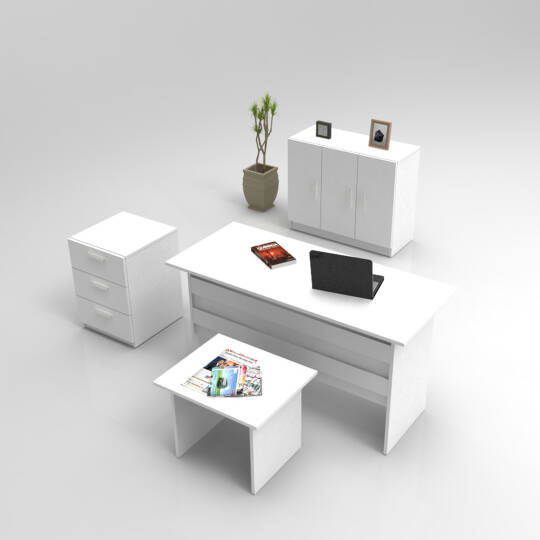 L'occi Concept Diego ABCE Ofis Büro Masa Takımı Beyaz