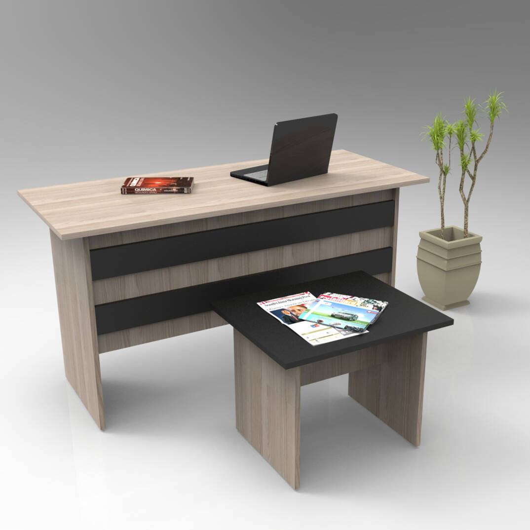 L'occi Concept Diego AB Ofis Büro Masa Takımı Meşe-Siyah - 1