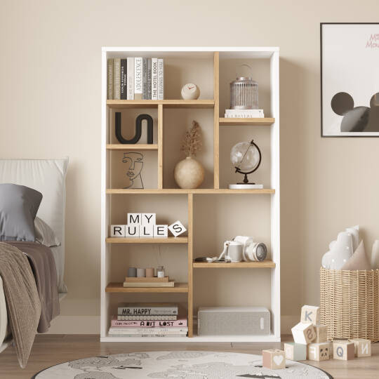 L'occi Concept Forge Kitaplık 124cm Sepet-Beyaz FG1-SW