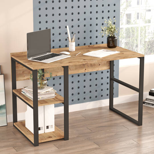 HW8 Hewson Metal Çalışma Masası Kitaplıklı HW8-A
