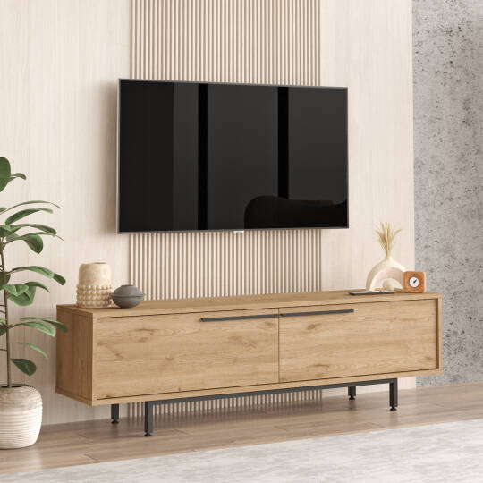 L'occi Concept Leena 160cm Tv Ünitesi Sehpası Metal Ayaklı Sepet LA1-S - 2