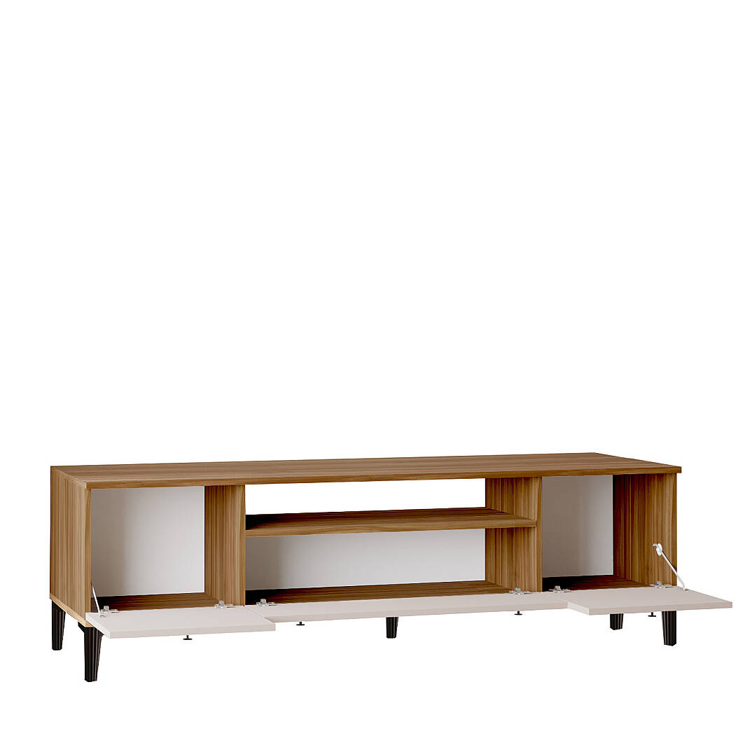 L'occi Concept 180 cm Tv Ünitesi Modern Tv Sehpası Wıens Kapaklı Ayaklı Ceviz-Kaşmir WIE1-CKA - 2