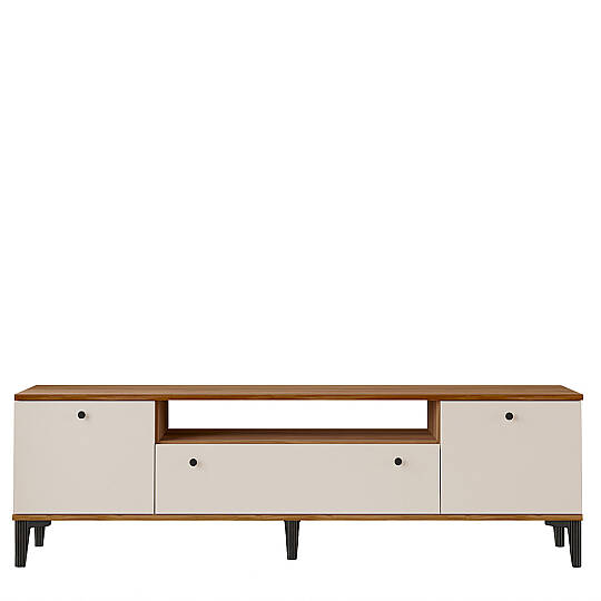 L'occi Concept 180 cm Tv Ünitesi Modern Tv Sehpası Wıens Kapaklı Ayaklı Ceviz-Kaşmir WIE1-CKA - 5
