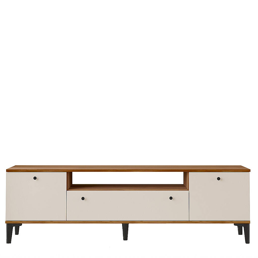 L'occi Concept 180 cm Tv Ünitesi Modern Tv Sehpası Wıens Kapaklı Ayaklı Ceviz-Kaşmir WIE1-CKA - 5