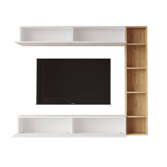 L'occi Concept Lusi Tv Ünitesi Kitaplık Duvara Monte Sepet-Beyaz LU1-SW - 5