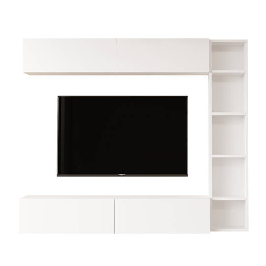 L'occi Concept Lusi Tv Ünitesi Kitaplık Duvara Monte Beyaz LU1-W - 4