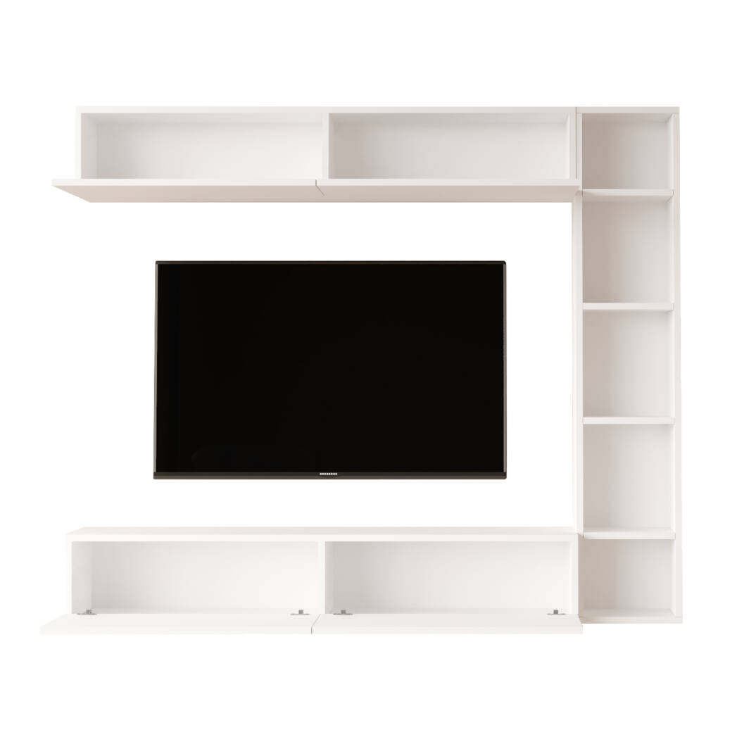 L'occi Concept Lusi Tv Ünitesi Kitaplık Duvara Monte Beyaz LU1-W - 5
