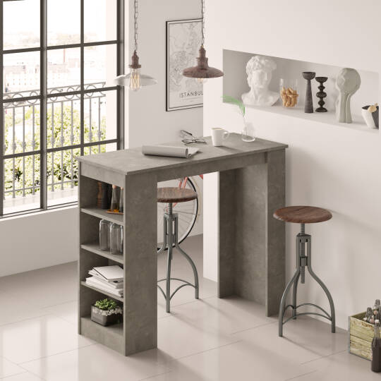 L'occi Concept Lowa Bar Masası Mutfak Yemek Masası Beton LW1-RG