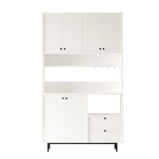 L'occi Concept Modway Serisi Kahve Köşesi Çok Amaçlı Dolap Mutfak Dolabı Beyaz MD7-W - 4
