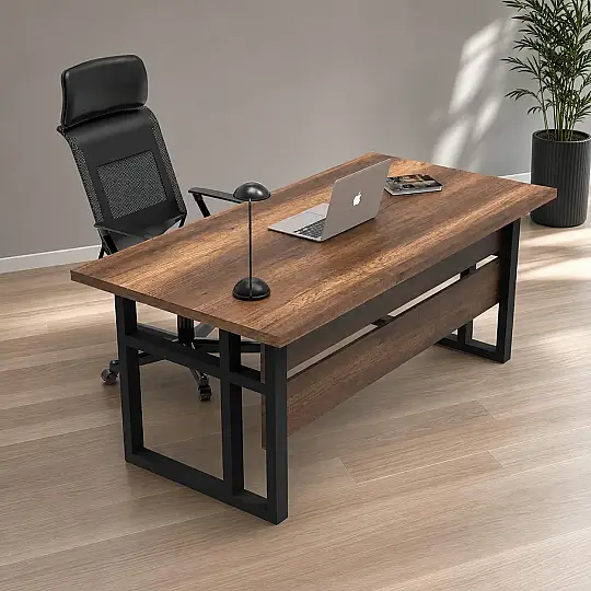L'occi Concept March A Ofis Çalışma Masası Metal Ayaklı Barok 180cm*90cm - 2